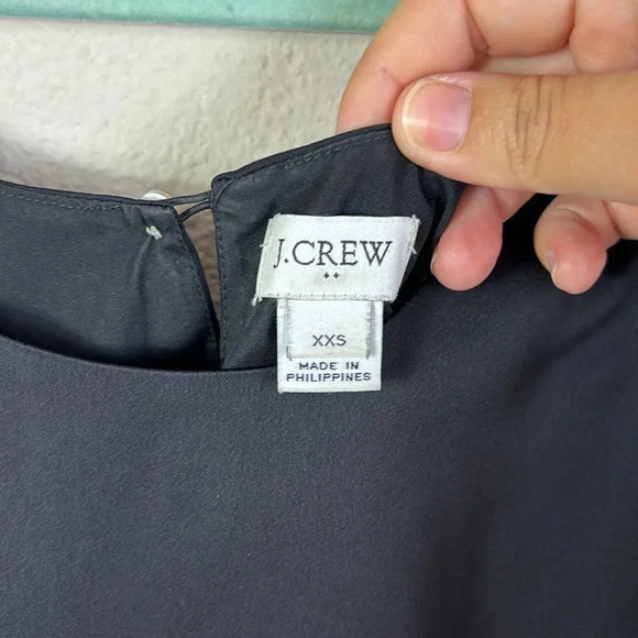 J. Crew Satin Black Tank Top size XXS - Picture 4 of 9